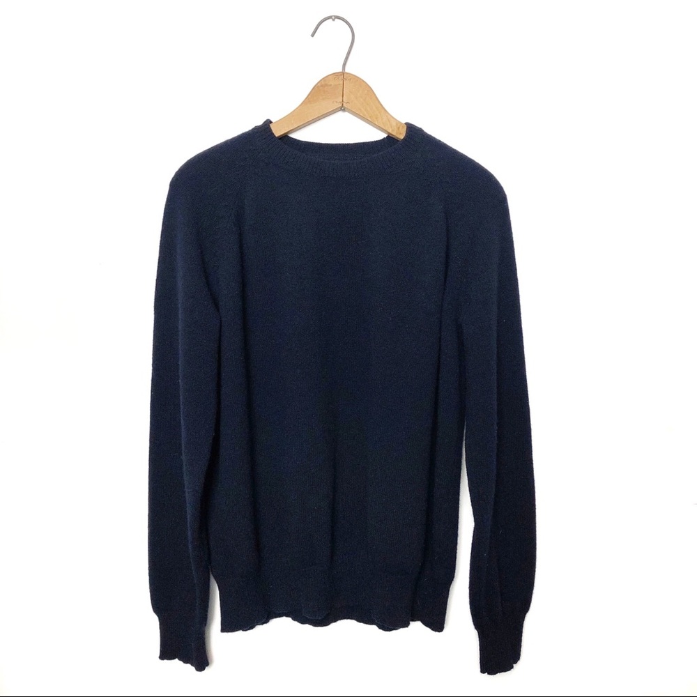 J Crew | Navy Lambs Wool Sweater XL
